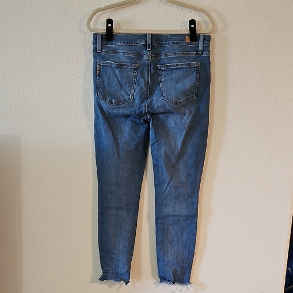 PAIGE Verdugo Distressed Blue Ankle Jeans - Picture 3 of 4